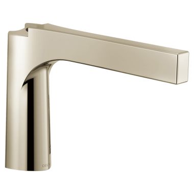 Click here to see Delta RP84827PN Delta Zura Polished Nickel Roman Tub Spout for T4774 Roman Tub Faucet with Handshower Trim, 4-Hole 8-16in Installation, Deck Mount - RP84827PN