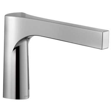 Click here to see Delta RP84828 Delta Zura 12in Chrome Non Diverter Roman Tub Spout for T2774 Roman Tub Faucet Trim, 3-Hole Installation, Deck Mount - RP84828