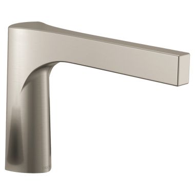 Click here to see Delta RP84828SS Delta Zura 12in Stainless Steel Non Diverter Roman Tub Spout for T2774 Roman Tub Faucet Trim, 3-Hole Installation, Deck Mount - RP84828SS