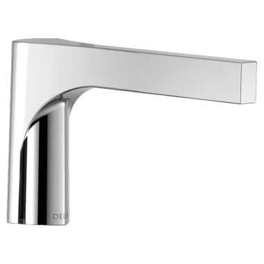 Click here to see Delta RP84846 Delta Zura Chrome Tub Spout for Delta  T4774-FL Floor-Mount Tub Filler, Single-Hole Installation, 9-3/16in Spout Reach, Rigid Spout - RP84846