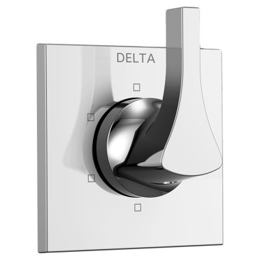 Click here to see Delta T11974 Delta Zura 6-Function Diverter Valve Trim, Lever Handle, 3-Port, Polished Chrome - T11974