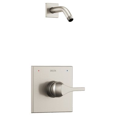Click here to see Delta T14274-SSLHD Delta Zura Monitor 14 Series Pressure-Balanced Single-Handle Shower Faucet, Lever Handle, ADA, Less Showerhead, Stainless - T14274-SSLHD