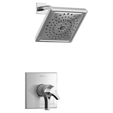 Click here to see Delta T17274 Delta Zura Monitor 17 Series Two-Handle H2Okinetic Rain Shower Faucet with Volume Control, 1.75 GPM, Lever Handles, ADA, Chrome - T17274