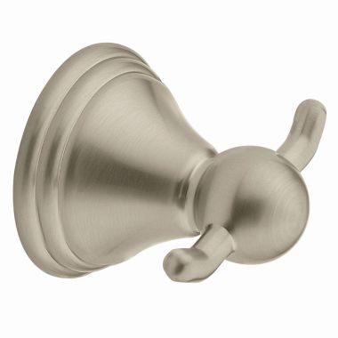 Click here to see Moen DN8403BN Moen Preston Double Robe Hook with Mounting Hardware, Brushed Nickel - DN8403BN