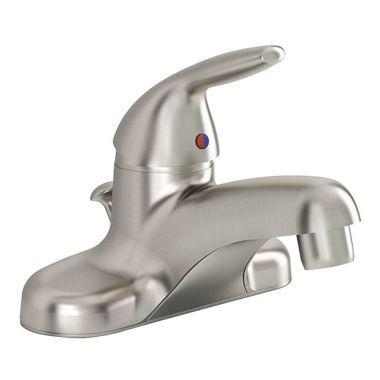 Click here to see American Standard 9316110.295 American Standard Jocelyn Single Lever Handle Centerset Satin Nickel Bathroom Faucet with Speed Connect Pop-Up Drain, 1.5 GPM - 9316110.295