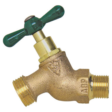 Click here to see Arrowhead Brass 251LF Arrowhead 251 No-Kink Hose Bibb, 1/2 in MIPT Inlet, 3/4 in Hose Thread Outlet, 125 psi, Brass
