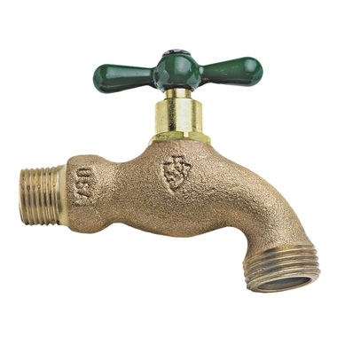 Click here to see Arrowhead Brass 301LF Arrowhead 301 Standard Hose Bibb, 1/2 in MIPT Inlet, 3/4 in Hose Thread Outlet, 125 psi, Brass