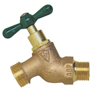Click here to see Arrowhead Brass 351LF Arrowhead 351 No-Kink Hose Bibb, 3/4 in MIPT Inlet, 3/4 in Hose Thread Outlet, 125 psi, Brass