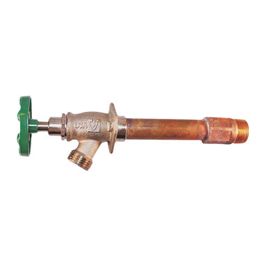 Click here to see Arrowhead Brass 455-12LF Arrowhead 455LF Frost Free Hydrant, 1/2in or 3/4in FIP or MIP Inlet, Brass, Green Handle - 455-12LF