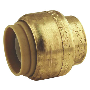 Click here to see Cash Acme U514LFA SharkBite U514LFA End Cap Pack, 1/2 in, Push-Fit, Brass