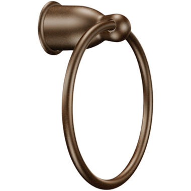 Click here to see Moen YB8086OWB Moen Mason Round Wall Mounted Towel Ring, Zinc Constructed, Old World Bronze - YB8086OWB