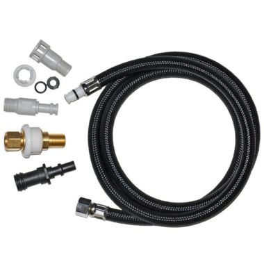 Click here to see Danco 10340 Danco Premium Braided Universal Sink Sprayer Hose, 1/4 in, 48 in, PVC, Black