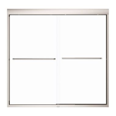 Click here to see MAAX 135661-900-084 MAAX 135661-900-084 Semi-Frameless Bathtub Door, 55 - 59 in W x 57 in H x 6 mm T, Glass, Clear, Chrome
