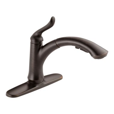 Click here to see Delta 4353-RB-DST Delta Linden Single-Handle Pull-Out Venetian Bronze Kitchen Faucet, 1.5 GPM, Lever Handle, Diamond Seal Technology, Touch-Clean, Multi-Flow - 4353-RB-DST
