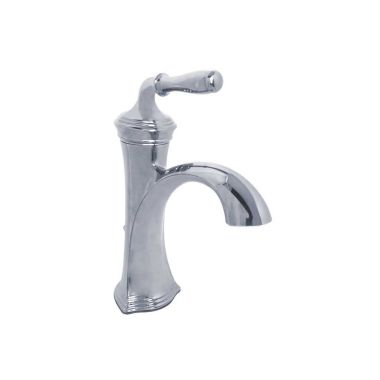 Click here to see Kohler 193-4-CP Kohler Devonshire Single-Handle Polished Chrome Bathroom Sink Faucet with Pop-Up Drain, Top Lever Handle, 1.2 GPM, WaterSense, Metal - K-193-4-CP