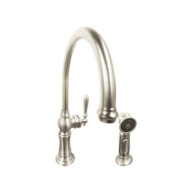 Click here to see Kohler 99262-SN Kohler Artifacts Single Handle High Arc Kitchen Sink Faucet w/ Side Spray, Polished Nickel - K-99262-SN
