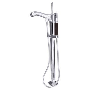 Click here to see Kohler T97331-4-CP Kohler Margaux Single-Handle Freestanding Tub Filler Trim with Hand Shower, Polished Chrome Finish, 1.75 GPM Tub Spout, Metal Construction - K-T97331-4-CP