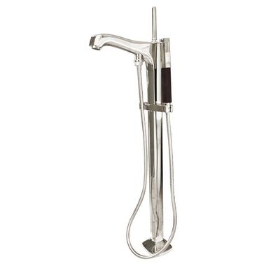 Click here to see Kohler T97331-4-SN Kohler Margaux Single-Handle Freestanding Tub Filler Trim w/ Hand Shower, Polished Nickel - K-T97331-4-SN