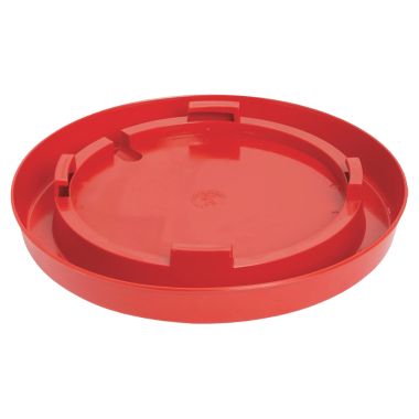 Click here to see Miller Mfg 780 Little Giant 780 Waterer Base, 11 in Diameter X 1-3/4 in Height, Polystyrene, Red