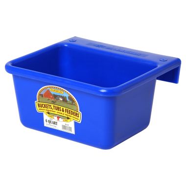 Click here to see Miller Mfg MF6BLUE Little Giant MF6BLUE Mini Portable Feeder, 6 qt Capacity, 11 in W X 9-3/4 in L X 5-1/2 in H, Blue