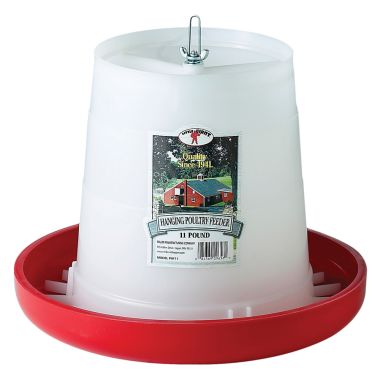 Click here to see Miller Mfg PHF11 Little Giant PHF11 Economy Poultry Feeder, 11 lb Capacity, 12 in Dia 11-1/2 in H, Plastic
