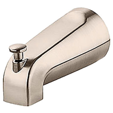 Click here to see Pfister 920-185J Pfister 920-185J Modern Quick Connect Tub Spout w/ Pull-Up Diverter, Nickel