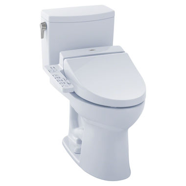 Click here to see Toto MW4542034CUFG#01 TOTO MW4542034CUFG#01 WASHLET+ Drake II 1G Two-Piece Toilet w/ C100 - Cotton White, Elongated
