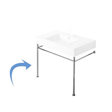 Click here to see Duravit 0030721000 Duravit 0030721000 Vero Metal Console for Bathroom Sink 032910 with Adjustable Height in Chrome