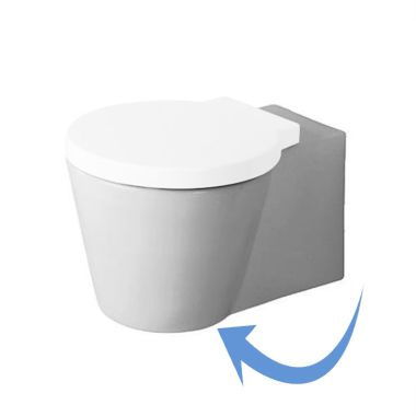Click here to see Duravit 210090092 Duravit 0210090092 Starck 1 Dual Flush One-Piece Wall Mounted Round Toilet Bowl in White Finish