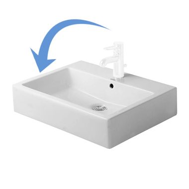Click here to see Duravit 0454600027 Duravit 0454600027 Vero Ground-Mounted Rectangular Washbasin, White Alpin  