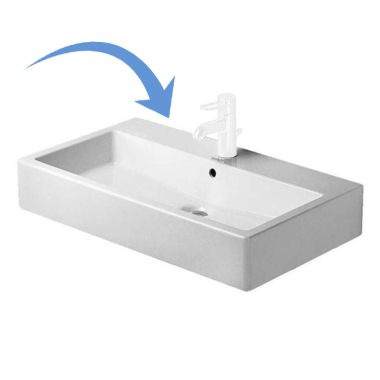 Click here to see Duravit 0454700000 Duravit 0454700000 Vero Wall-Mounted Rectangular Washbasin, White Alpin  
