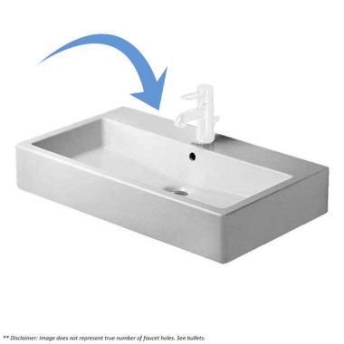 Click here to see Duravit 0454700030 Duravit 0454700030 Vero Wall-Mounted Rectangular Washbasin, White Alpin  