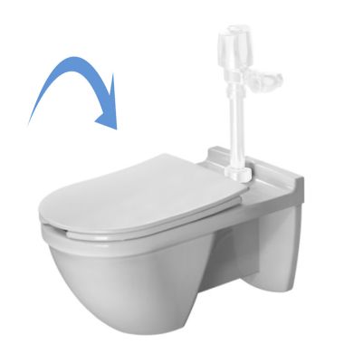 Click here to see Duravit 2229090000 Duravit 2229090000 Starck 3 Single Flush One-Piece Wall Mounted Visible Inlet Elongated Toilet Bowl in White Finish