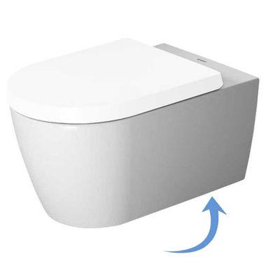 Click here to see Duravit 2529092092 Duravit 2529092092 ME by Starck One-Piece Wall Mounted Rimless Elongated Toilet Bowl- White