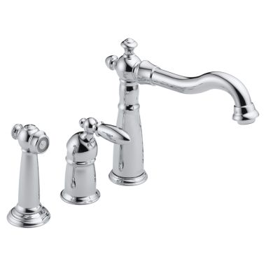 Click here to see Delta 155-DST Delta 155-DST Victorian Single Handle Kitchen Faucet w/Spray, Chrome