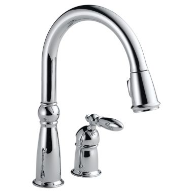 Click here to see Delta 955-DST Delta 955-DST Victorian One Handle Pull-Down Kitchen Faucet - Chrome