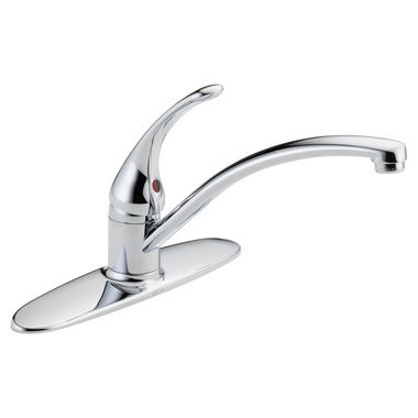 Click here to see Delta B1310LF Delta Foundations Single Handle Kitchen Faucet, Chrome - B1310LF