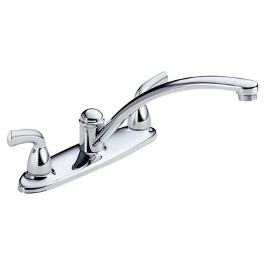 Click here to see Delta B2310LF Delta Foundations Two Handle Kitchen Faucet, Lever Handles, Chrome - B2310LF