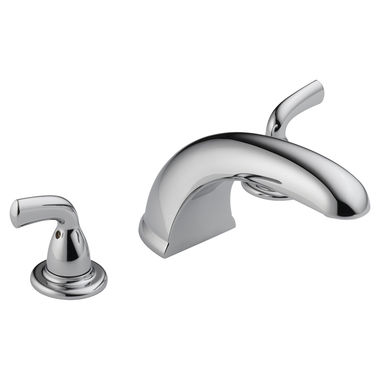 Click here to see Delta BT2710 Delta Foundations Two-Handle Roman Tub Faucet Trim, Low Arc Spout, Lever Handles, ADA-Compliant, Chrome - BT2710