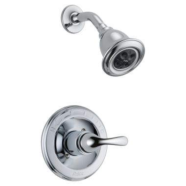 Click here to see Delta T13220-H2OT Delta Classic Monitor 13 Series Single-Handle H2Okinetic Shower Faucet with 5-Setting Showerhead, Touch-Clean, 1.5 GPM, Lever Handle, Chrome - T13220-H2OT
