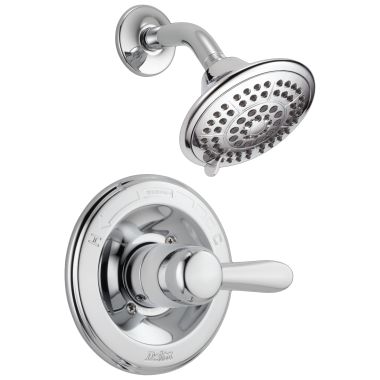 Click here to see Delta T14238 Delta Lahara Monitor 14 Series Single-Handle Shower Faucet with 5-Setting Rain Showerhead, 1.75 GPM, Lever Handle, Chrome - T14238