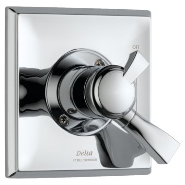 Click here to see Delta T17051 Delta Dryden Monitor 17 Series Two-Handle Valve Trim, Lever Handles, Polished Chrome - T17051