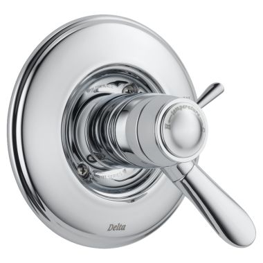 Click here to see Delta T17T038 Delta Lahara TempAssure 17T Series Two-Handle Valve Trim, Lever Handles, Polished Chrome - T17T038