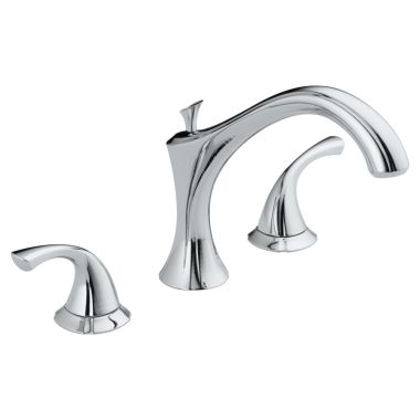 Click here to see Delta T2792 Delta Addison Two-Handle Roman Tub Faucet Trim, Arc Spout, Lever Handles, ADA-Compliant, Chrome - T2792 