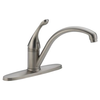 Click here to see Delta 140-SS-DST Delta Collins Single Handle Kitchen Faucet, Stainless Steel - 140-SS-DST