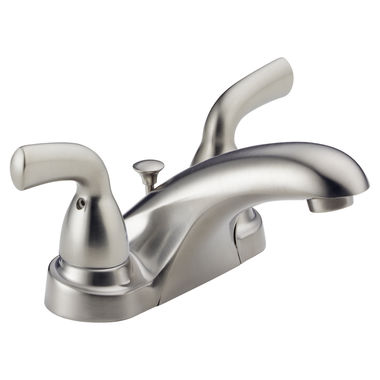 Click here to see Delta B2510LF-SS Delta Foundations Deck-Mount Stainless Lavatory Faucet for 4