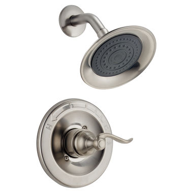 Click here to see Delta BT14296-SS Delta Windemere Monitor 14 Series Single-Setting Rain Shower Faucet, Touch-Clean, 1.75 GPM, Single Lever Handle, ADA, Stainless - BT14296-SS