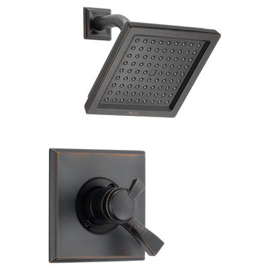 Click here to see Delta T17251-RB Delta Dryden Monitor 17 Series Two-Handle Shower Faucet with Volume Control, Single-Setting, 2.5 GPM, Lever Handles, Venetian Bronze - T17251-RB