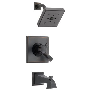 Click here to see Delta T17451-RBH2O Delta T17451-RBH2O Dryden Monitor 17 Series H2Okinetic Tub and Shower Trim, Venetian Bronze