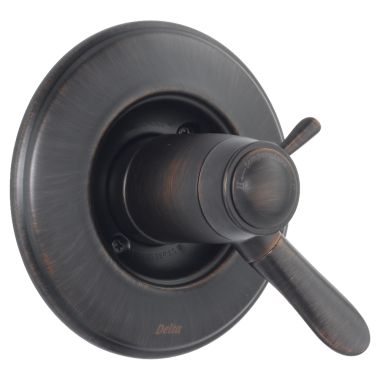 Click here to see Delta T17T038-RB Delta Lahara TempAssure 17T Series Two-Handle Valve Trim, Lever Handles, Venetian Bronze - T17T038-RB